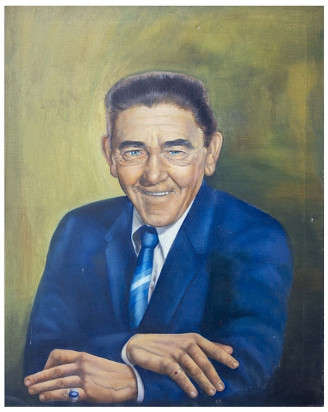 Painting of Moe Howard That Hung in His Home -- Proceeds of Painting Will Be Donated to Shriner's Hospital for Children
